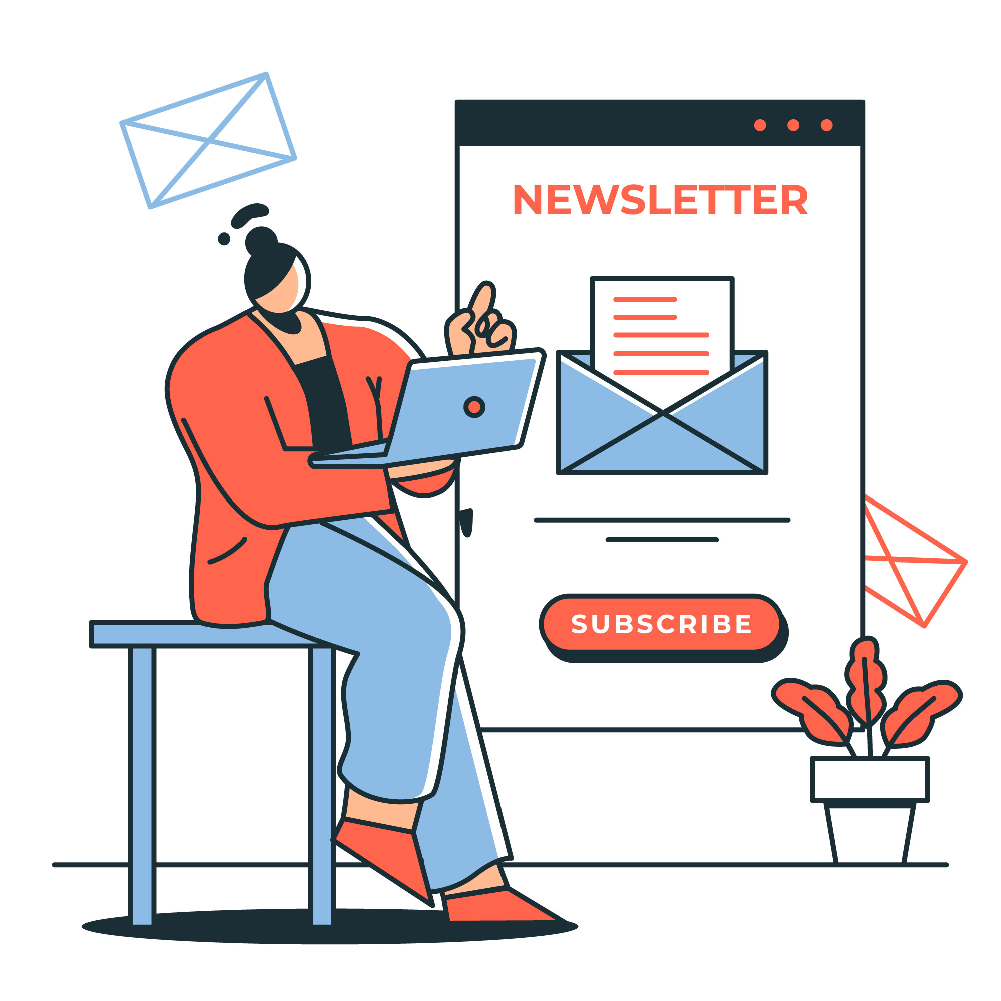 Newsletter subscription illustration